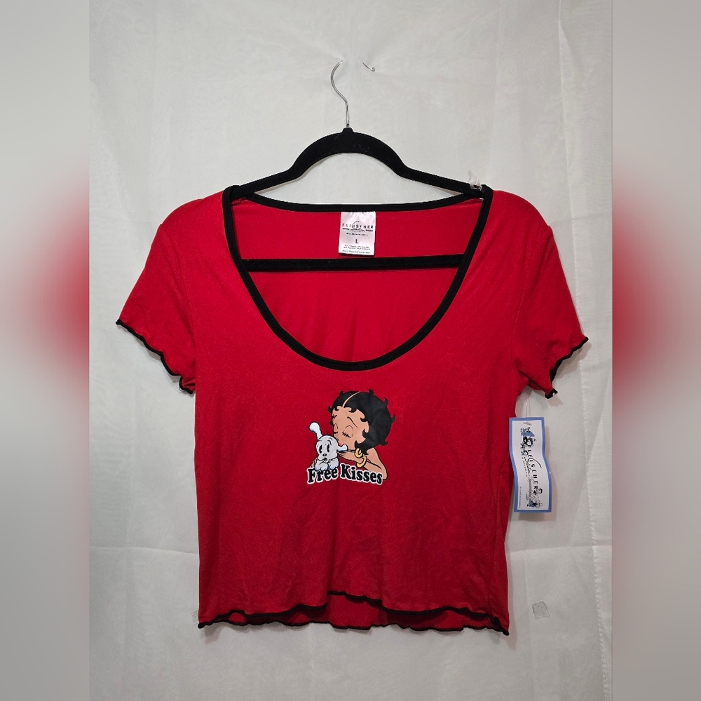 Betty Boop Red Top with Black Trim